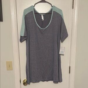 Stylish Blue and Green Women's Top